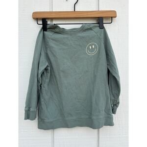 Woven Threads Choose Joy Lightweight‎ Pullover Sweatshirt, Green, Sz S